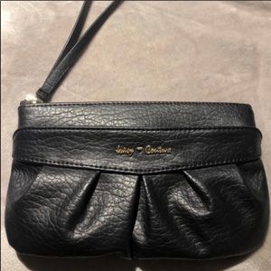 Juicy couture black vegan wristlet GC no stains